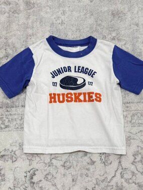 vintage kids hockey tee Huskies baby tshirt